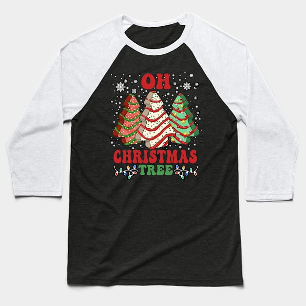 Oh Christmas Tree Cakes Baseball T-Shirt by JanaeLarson